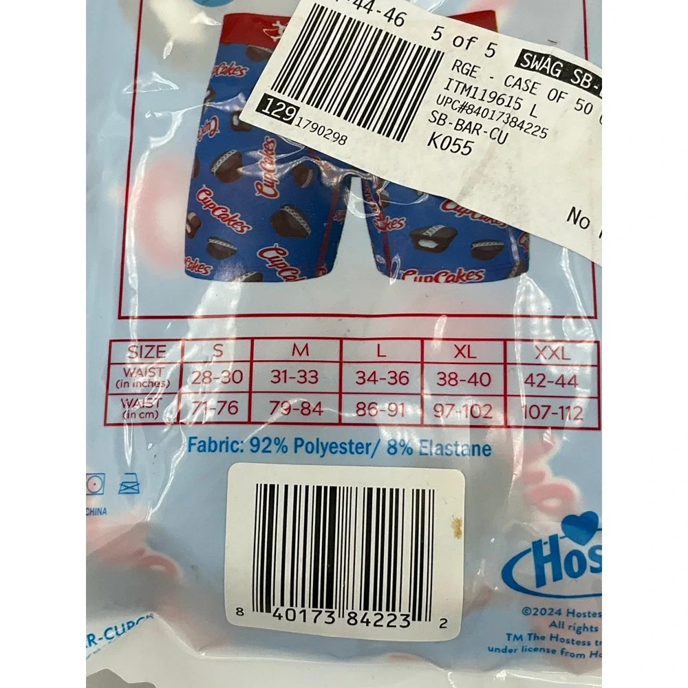 SWAG Hostess CupCakes Print Mens Boxer Briefs Blue Red Size S SB-BAR-CU